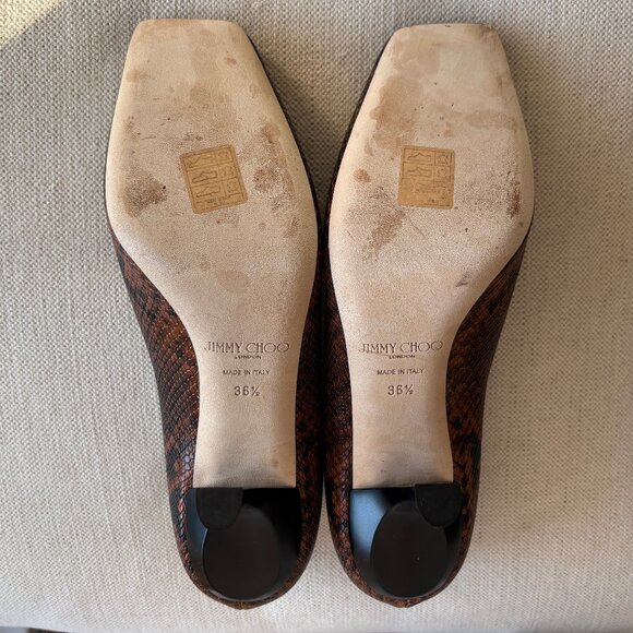 *NEW* Jimmy Choo Marcela 85 Snake Print Pumps - US 6 - Picture 4 of 15